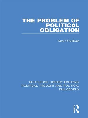 cover image of The Problem of Political Obligation